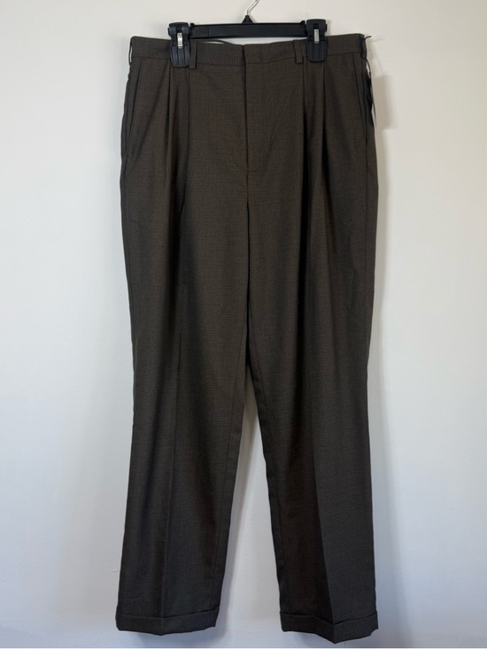 Roundtree & Yorke Other - Roundtree & Yorke Brown Pleated Dress Pants 36x32 Cuffed Easy Care Trousers